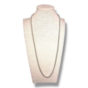 Silver Popcorn Style Necklace Womens 20”